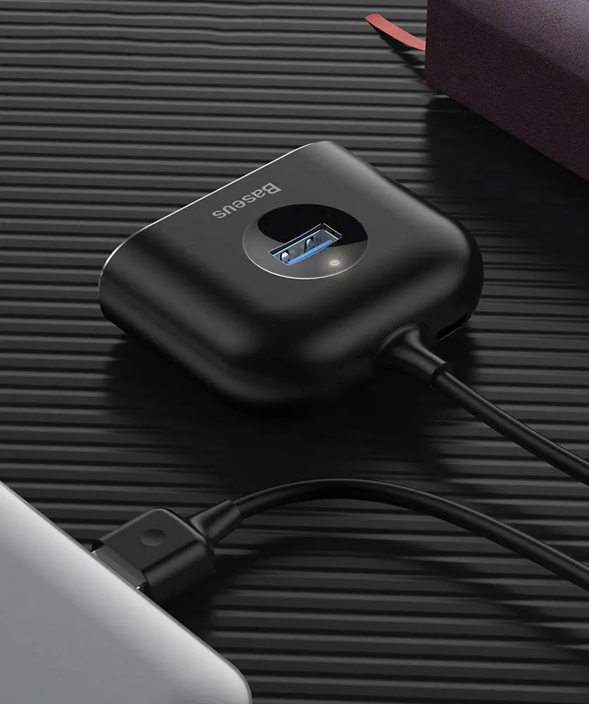 USB Hub Baseus, 1m, 1xUSB 3.0 + 3xUSB 2.0, 5Gbps, e zezë - 14