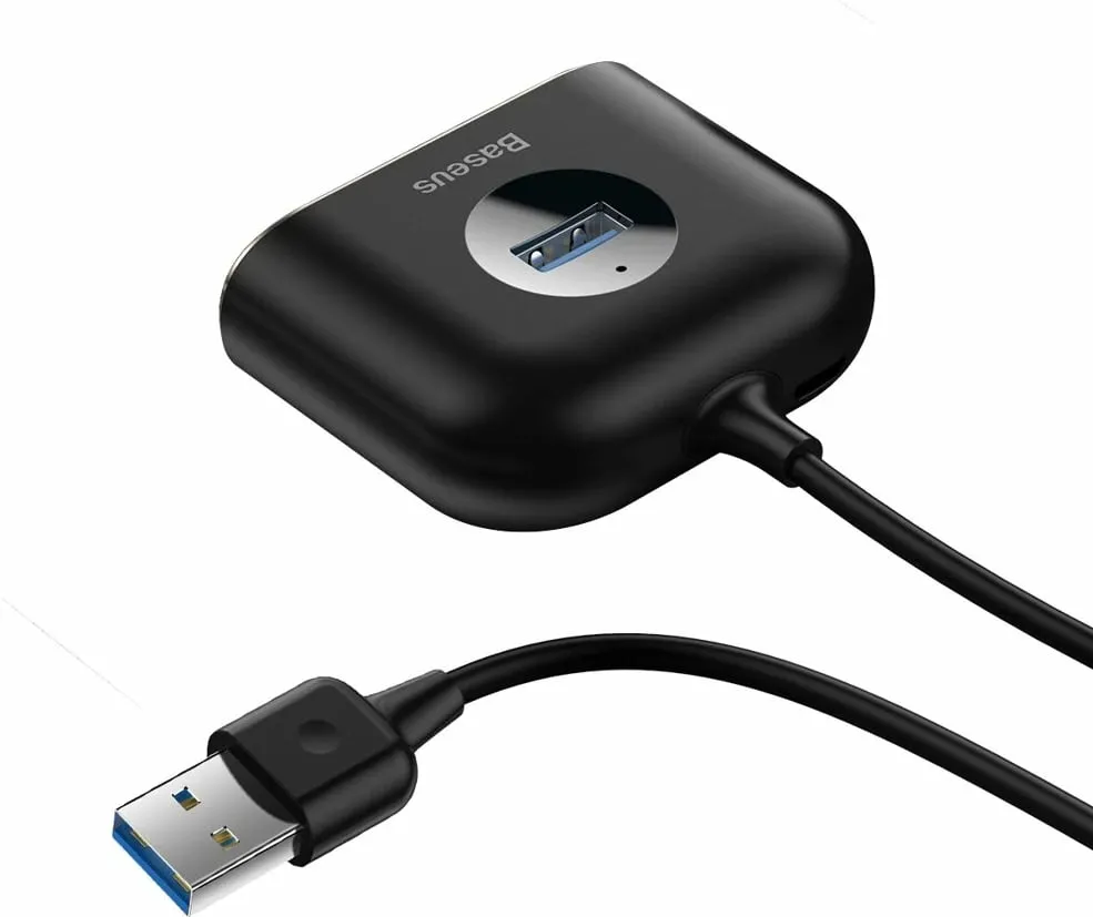 USB Hub Baseus, 1m, 1xUSB 3.0 + 3xUSB 2.0, 5Gbps, e zezë - 4