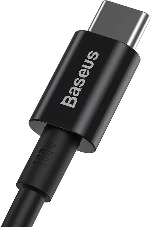 Kabllo Baseus Superior USB-C PD 2.0, 100cm, 100W, e zezë - 3