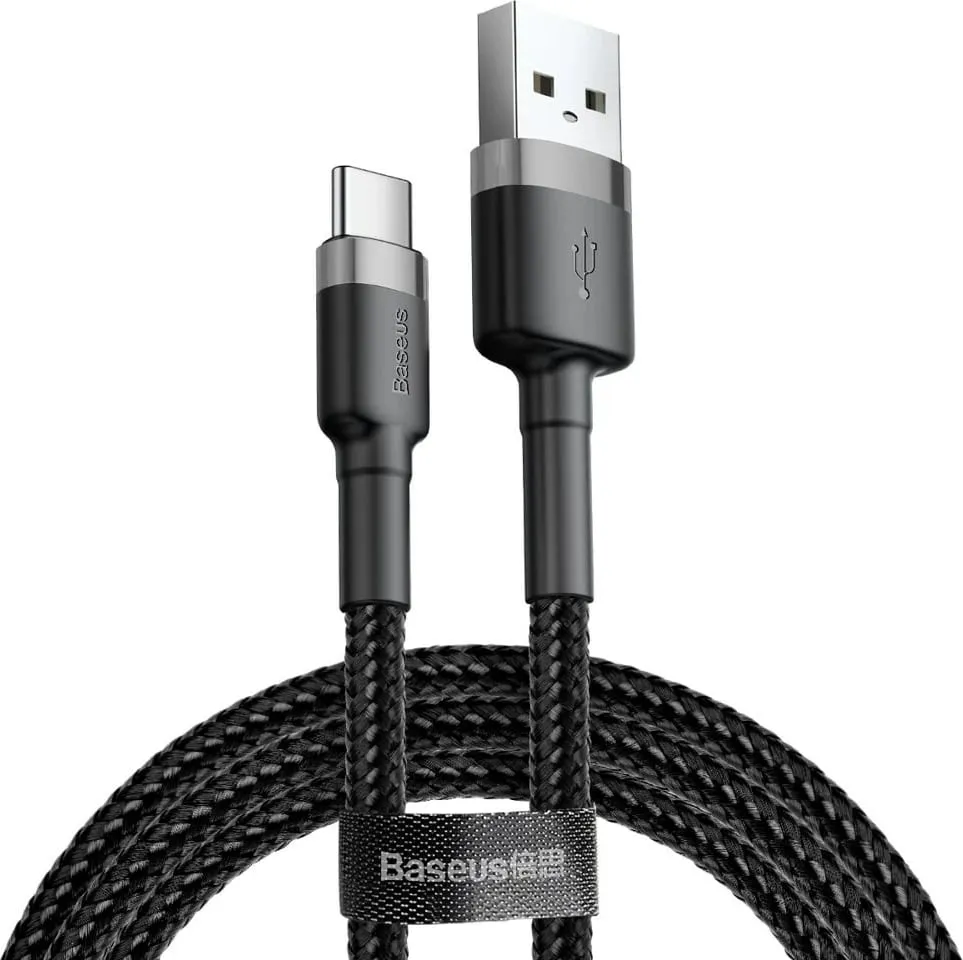 Kabllo USB Baseus Cafule, USB-A në Type-C, 2m, e zezë - 1