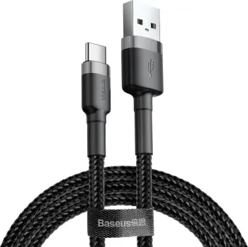 Kabllo USB Baseus Cafule, USB-A në Type-C, 2m, e zezë