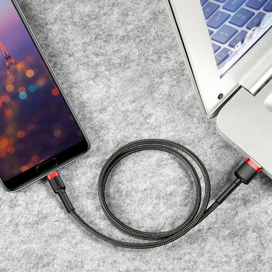 Kabllo Baseus USB-A - USB-C 3m, e kuqe - 11