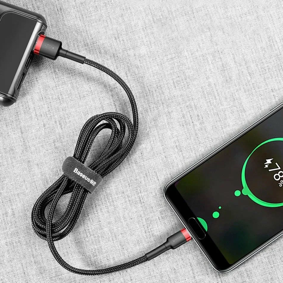 Kabllo Baseus USB-A - USB-C 3m, e kuqe - 12
