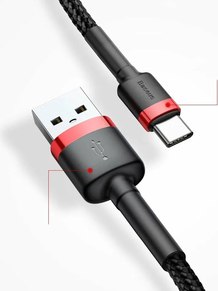 Kabllo Baseus USB-A - USB-C 3m, e kuqe - 15