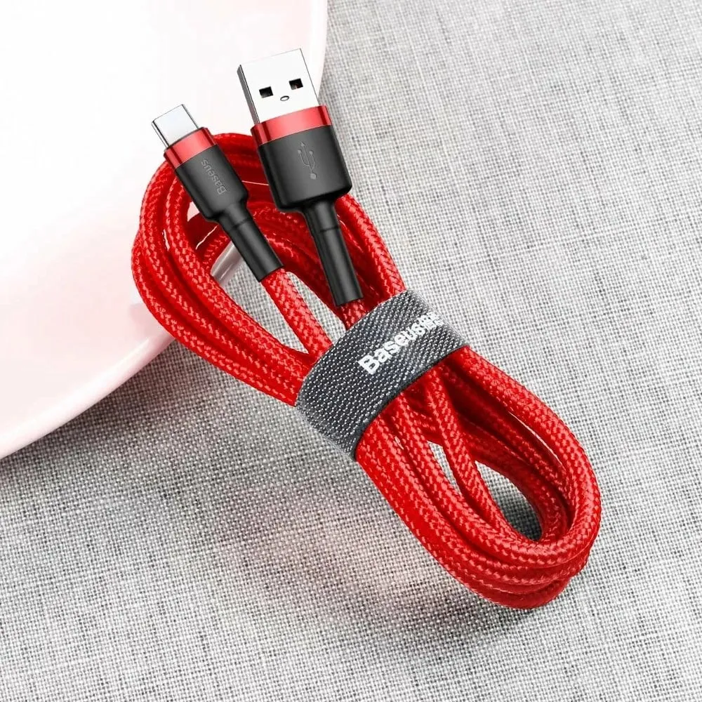 Kabllo Baseus USB-A - USB-C 3m, e kuqe - 4