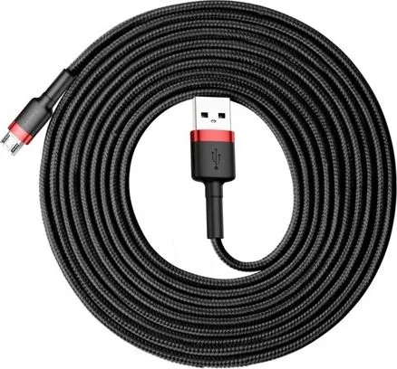 Kabllo Baseus (CAMKLF-H91) USB-A - microUSB, 3m, e zezë - 1