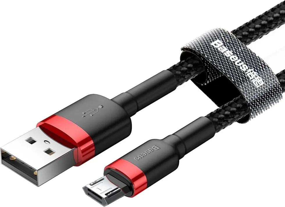 Kabllo Baseus USB-A - microUSB, 1 m, e zezë/kuqe - 11