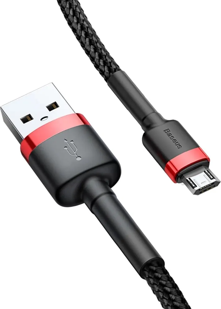 Kabllo Baseus USB-A - microUSB, 1 m, e zezë/kuqe - 4