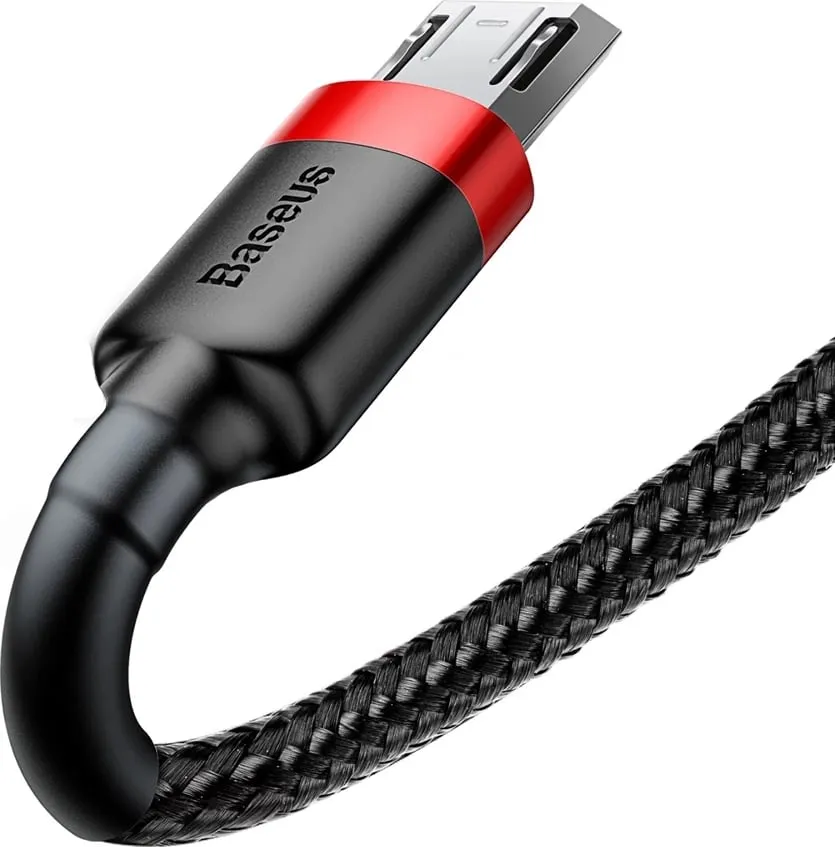 Kabllo Baseus USB-A - microUSB, 1 m, e zezë/kuqe - 5