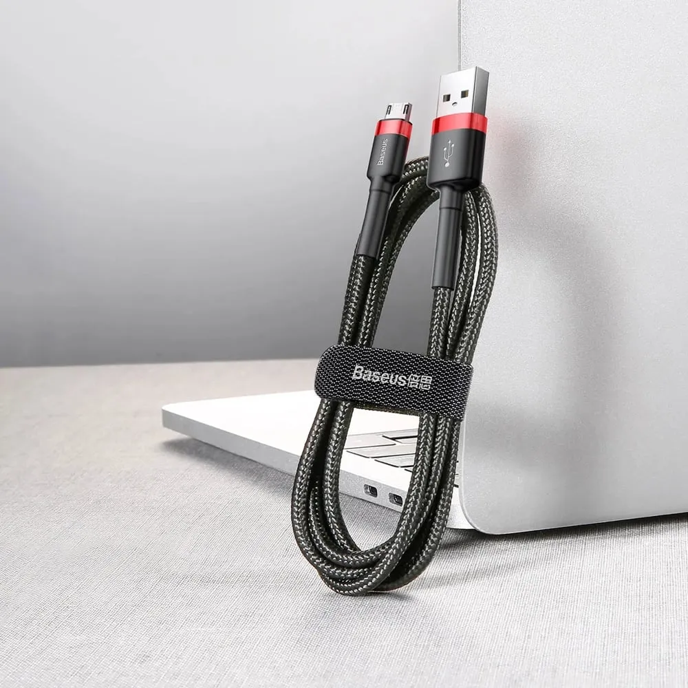 Kabllo Baseus USB-A - microUSB, 1 m, e zezë/kuqe - 6