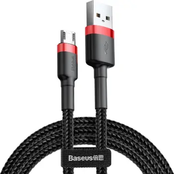Kabllo Baseus USB-A - microUSB, 1 m, e zezë/kuqe