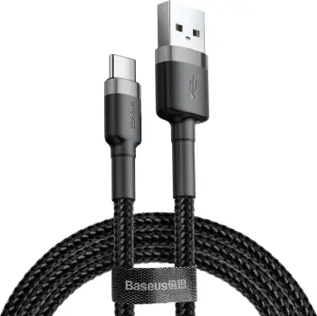 Kabllo Baseus USB A - USB C CATKLF-AG1, 0.5m, e zezë