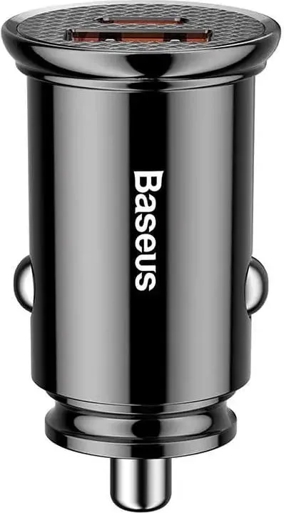 Karikues për veturë Baseus Circular 1x USB-A 1x USB-C 5A, i zi - 2