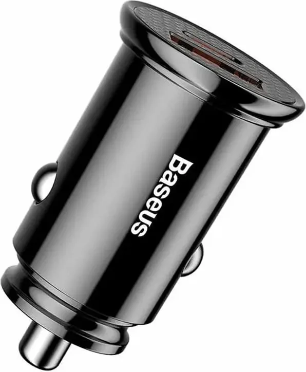 Karikues për veturë Baseus Circular 1x USB-A 1x USB-C 5A, i zi - 3