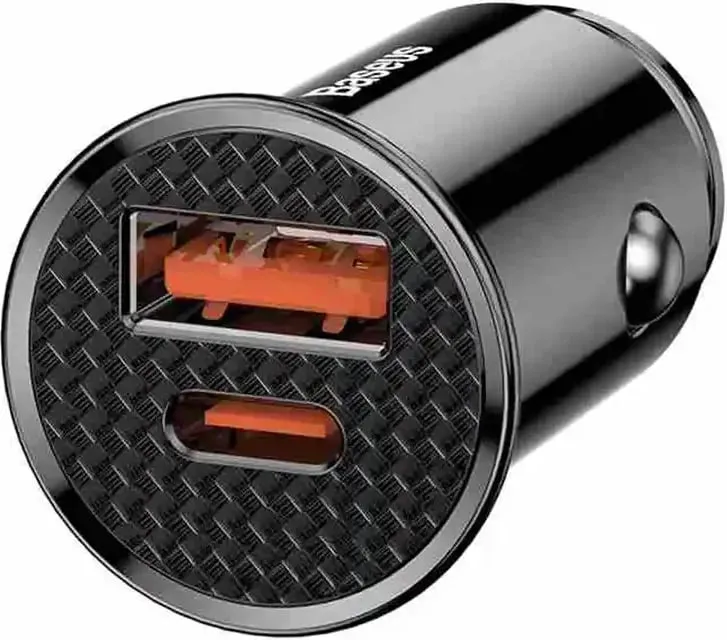 Karikues për veturë Baseus Circular 1x USB-A 1x USB-C 5A, i zi - 5