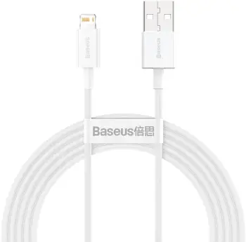 Kabllo BASEUS Superior Series USB-A - Lightning, 2.4A, 2m, e bardhë