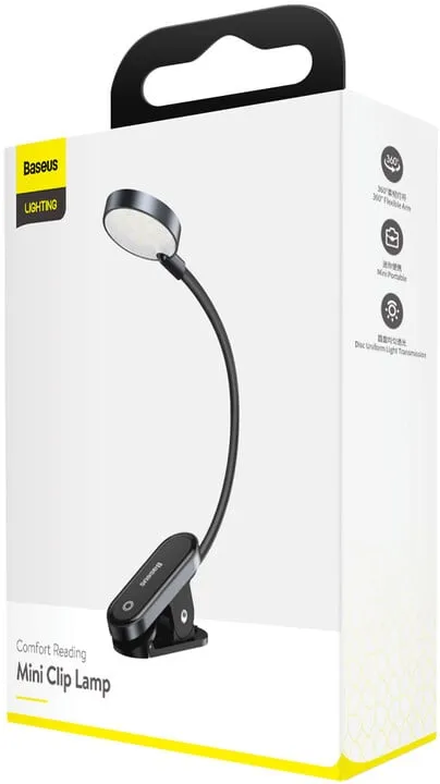 Llambë me kapëse Baseus, LED, 3W, e zezë - 7