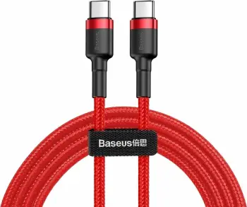 Kabllo Baseus CATKLF-G09, USB-C - USB-C, 1m, e kuqe