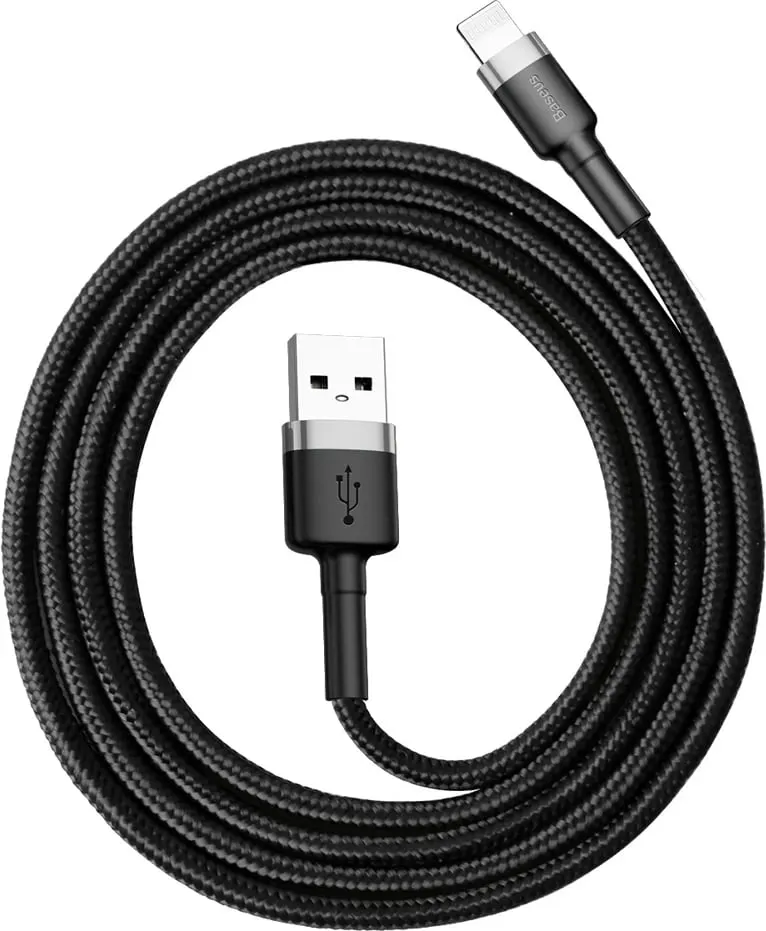 Kabllo Baseus, Lightning / USB A, 1 m, e zezë - 1