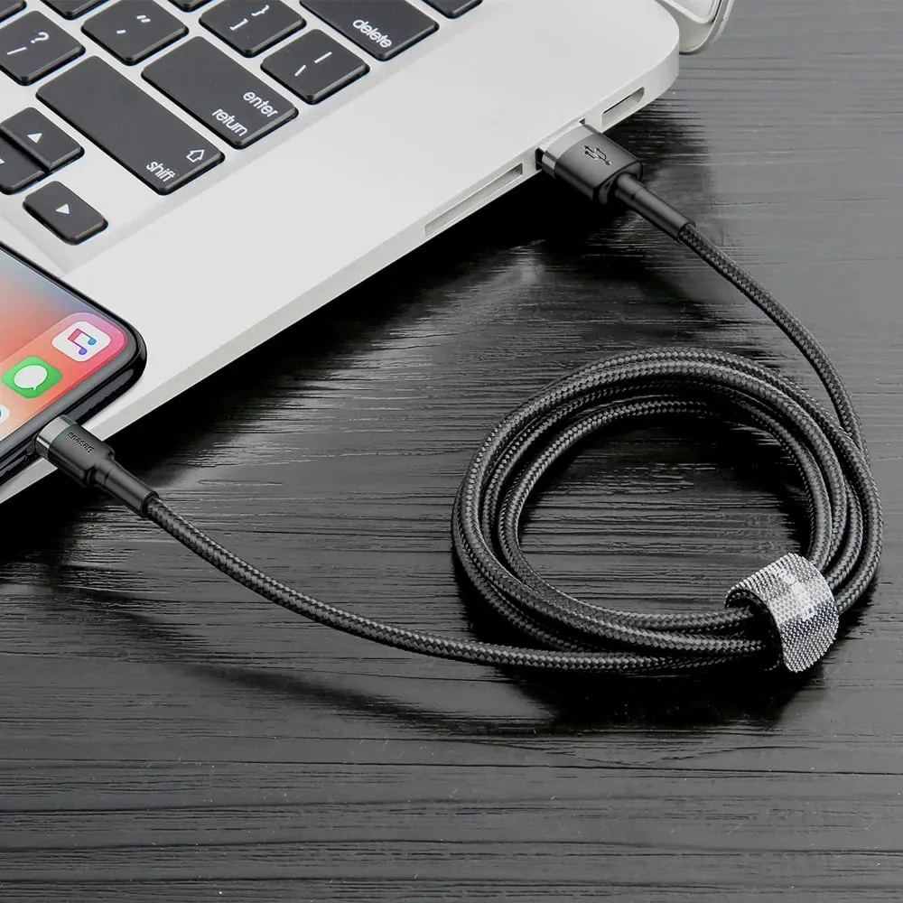 Kabllo Baseus, Lightning / USB A, 1 m, e zezë - 5