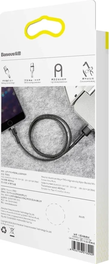 Kabllo Baseus, Lightning / USB A, 1 m, e zezë - 9