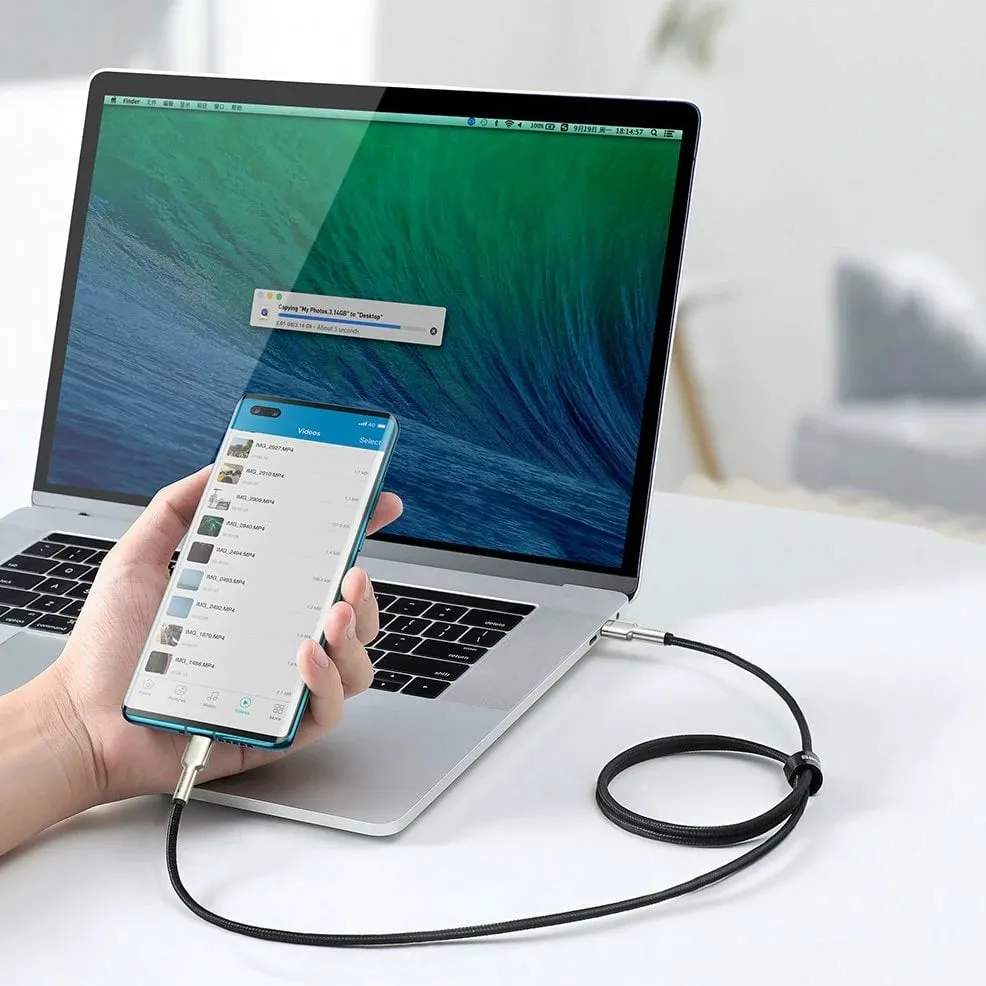 Kabllo Baseus, USB C / USB C, 1 m, e zezë - 14