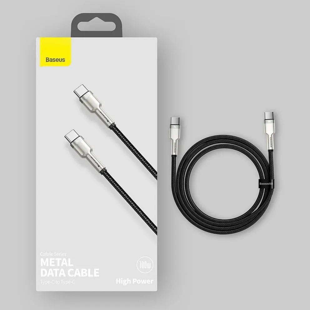 Kabllo Baseus, USB C / USB C, 1 m, e zezë - 15