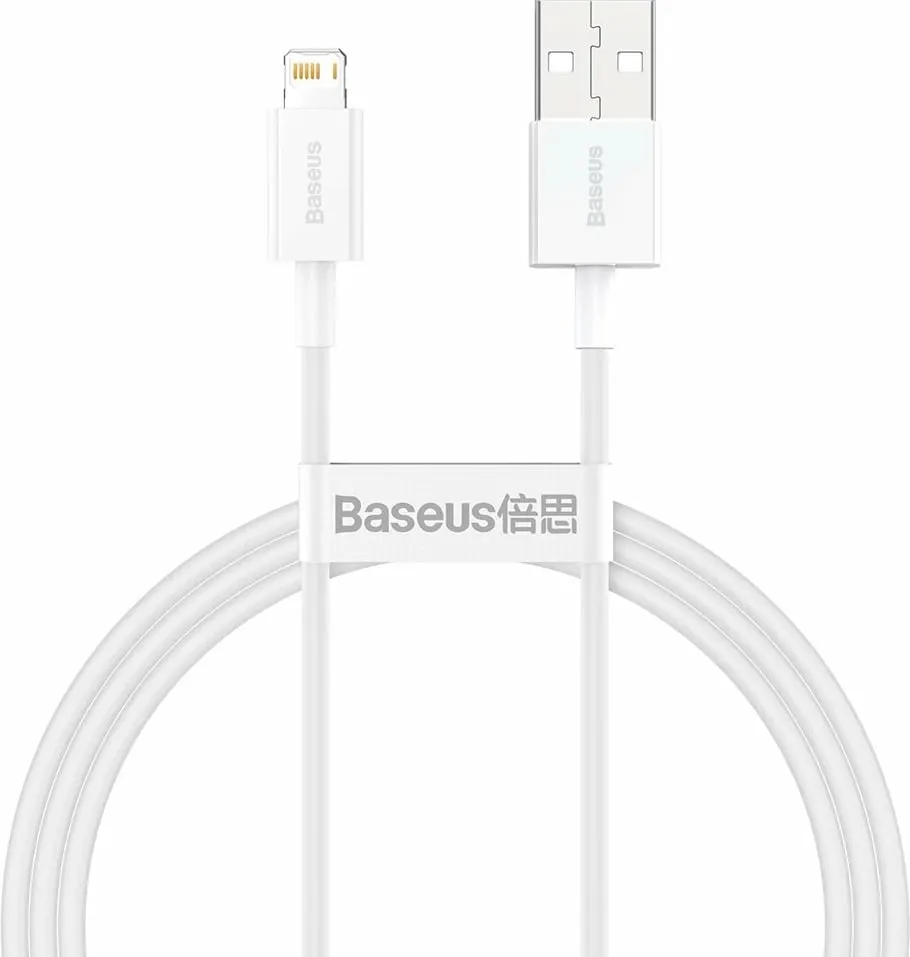 Kabllo BASEUS Superior Series USB-A - Lightning, 2.4A, 1m, e bardhë - 1