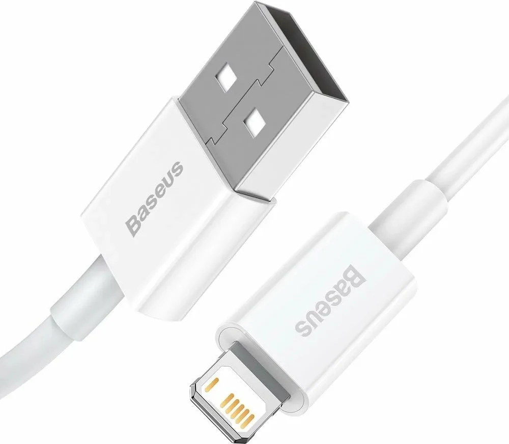 Kabllo BASEUS Superior Series USB-A - Lightning, 2.4A, 1m, e bardhë - 2