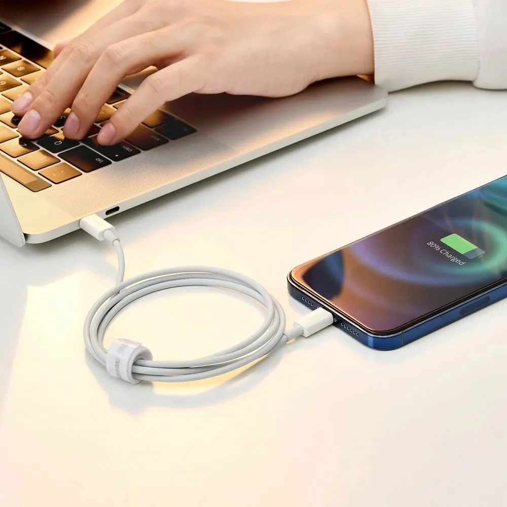 Kabllo BASEUS Superior Series USB-A - Lightning, 2.4A, 1m, e bardhë - 11