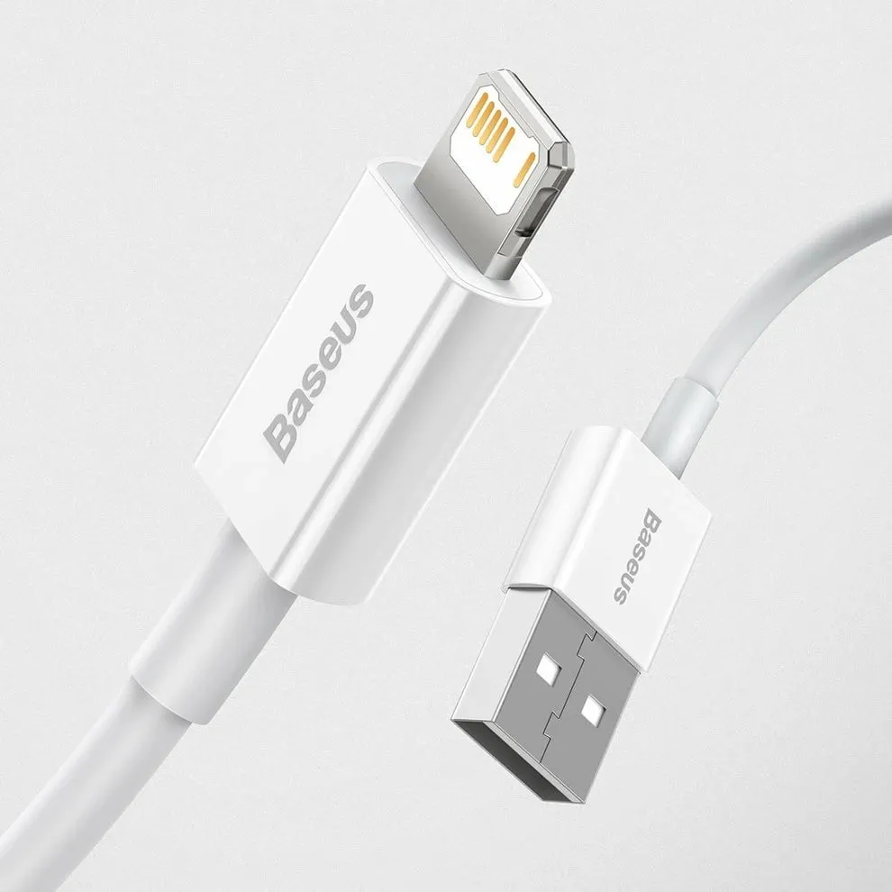 Kabllo BASEUS Superior Series USB-A - Lightning, 2.4A, 1m, e bardhë - 12