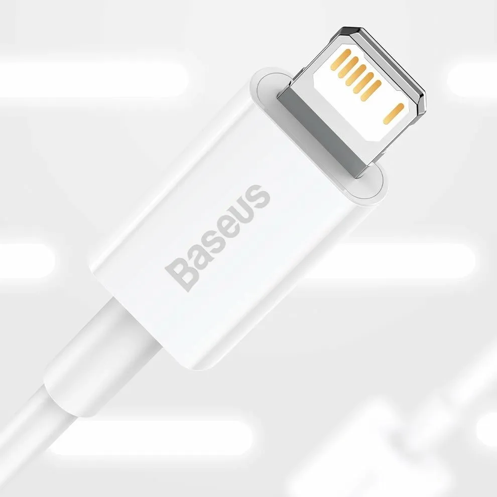 Kabllo BASEUS Superior Series USB-A - Lightning, 2.4A, 1m, e bardhë - 13