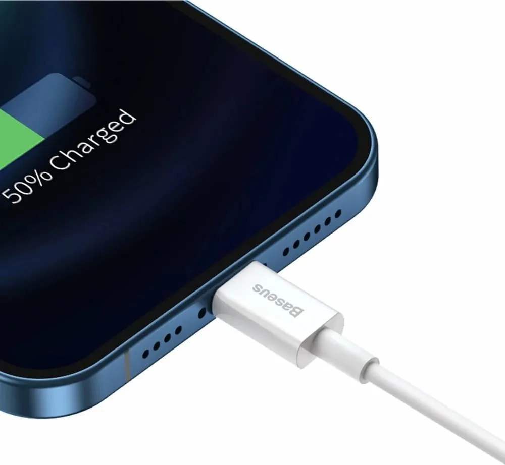 Kabllo BASEUS Superior Series USB-A - Lightning, 2.4A, 1m, e bardhë - 8