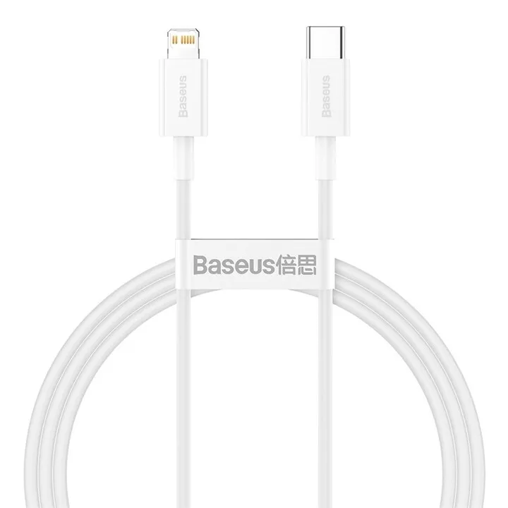 Kabllo BASEUS Superior Series USB-C - Lightning, 20W, 1m, e bardhë - 1