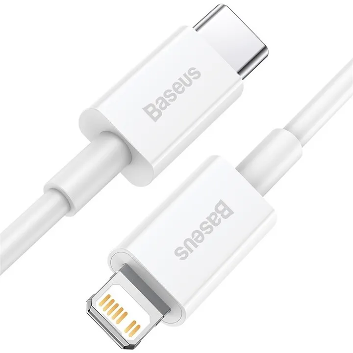 Kabllo BASEUS Superior Series USB-C - Lightning, 20W, 1m, e bardhë - 2