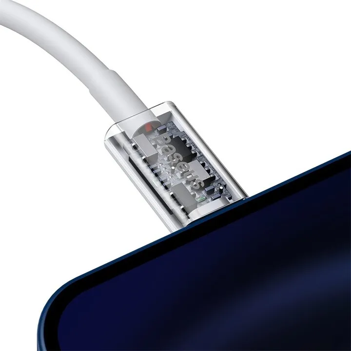 Kabllo BASEUS Superior Series USB-C - Lightning, 20W, 1m, e bardhë - 6