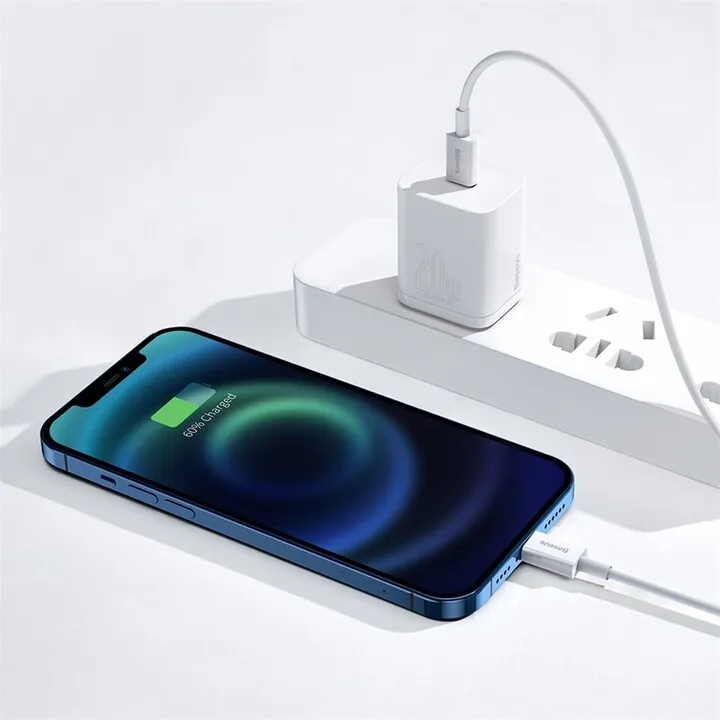 Kabllo BASEUS Superior Series USB-C - Lightning, 20W, 1m, e bardhë - 7