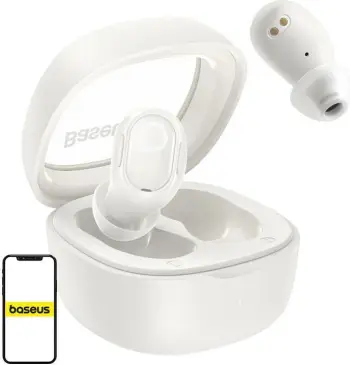 Kufje Baseus Bowie WM02 pa tela, True Wireless, me kuti karikimi, të bardha