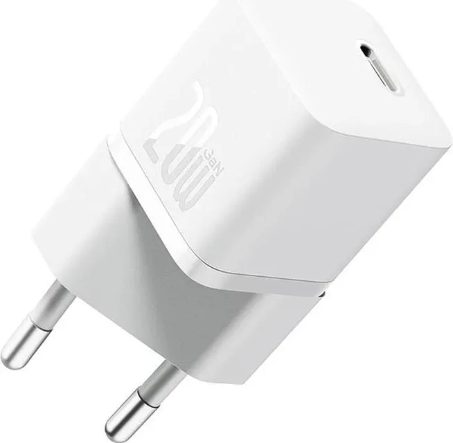 Karikues muri Baseus CCGN050102, USB C 20W, GaN5, i bardhë - 1