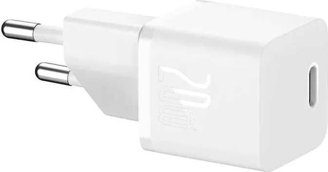 Karikues muri Baseus CCGN050102, USB C 20W, GaN5, i bardhë - 2