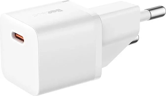 Karikues muri Baseus CCGN050102, USB C 20W, GaN5, i bardhë - 3