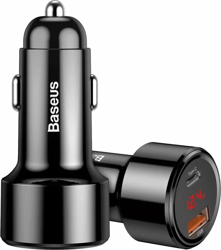 Karikues veture Baseus Magic Series PPS CCMLC20C-01, 45W, USB-C/USB-A, me ekran, zi - 1