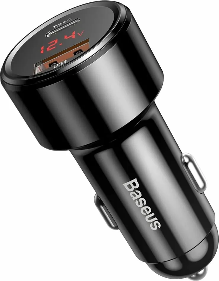 Karikues veture Baseus Magic Series PPS CCMLC20C-01, 45W, USB-C/USB-A, me ekran, zi - 3