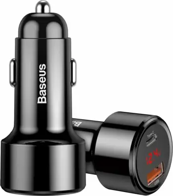 Karikues veture Baseus Magic Series PPS CCMLC20C-01, 45W, USB-C/USB-A, me ekran, zi