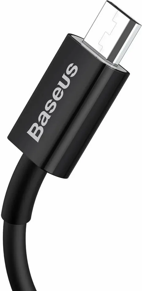 Kabllo Baseus Superior CAMYS-01, USB-A në micro USB, 1m, 2A, e zezë - 2