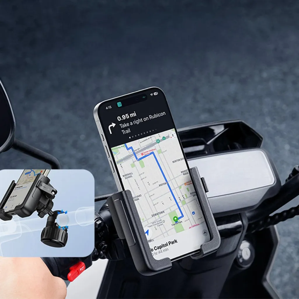 Mbajtës celulari Baseus GoTrip për biçikletë/skuter/moped, i zi - 16