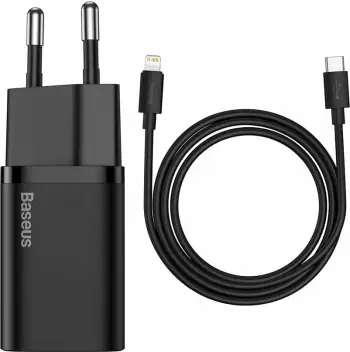 Karikues muri Baseus Super Si 1C me kabllo USB-C në Lightning 1m, 20W, Blu