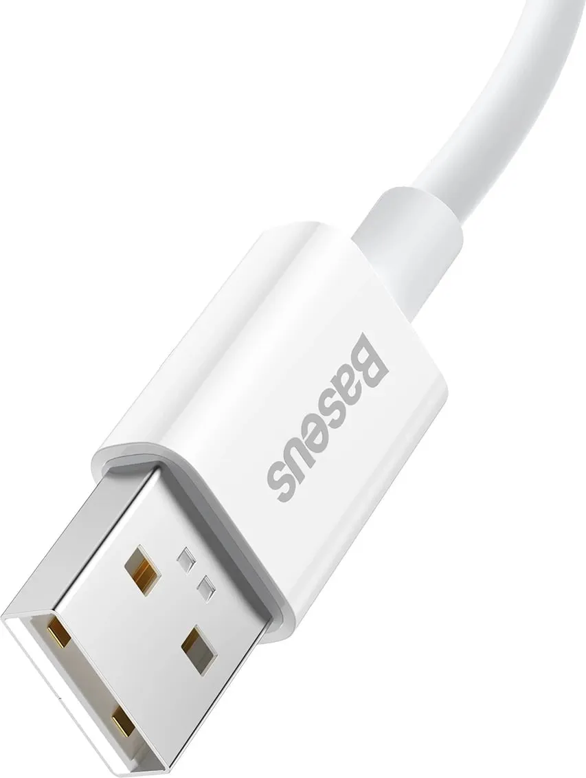 Kabllo Baseus Superior Series SUPERVOOC USB-A në USB-C 65W, 1m, Bardhë - 3