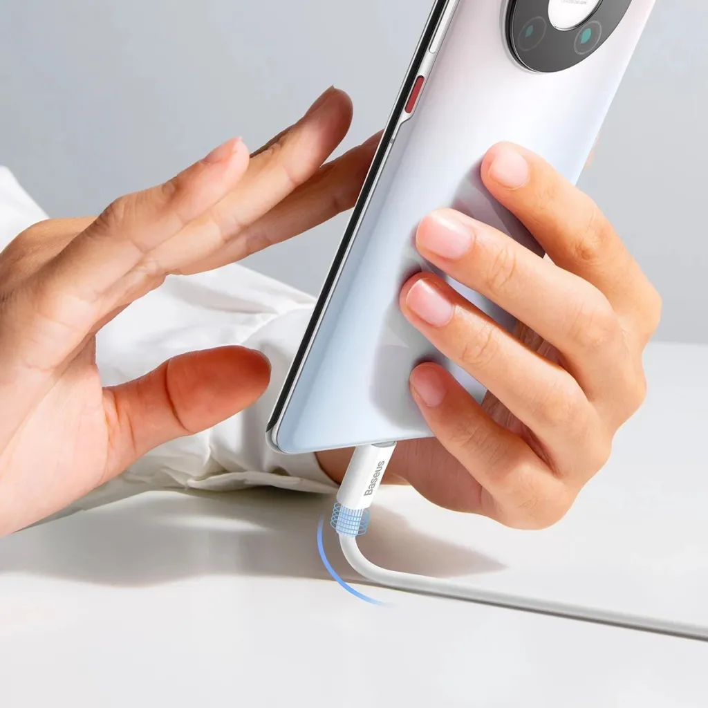 Kabllo Baseus Superior Series SUPERVOOC USB-A në USB-C 65W, 1m, Bardhë - 10