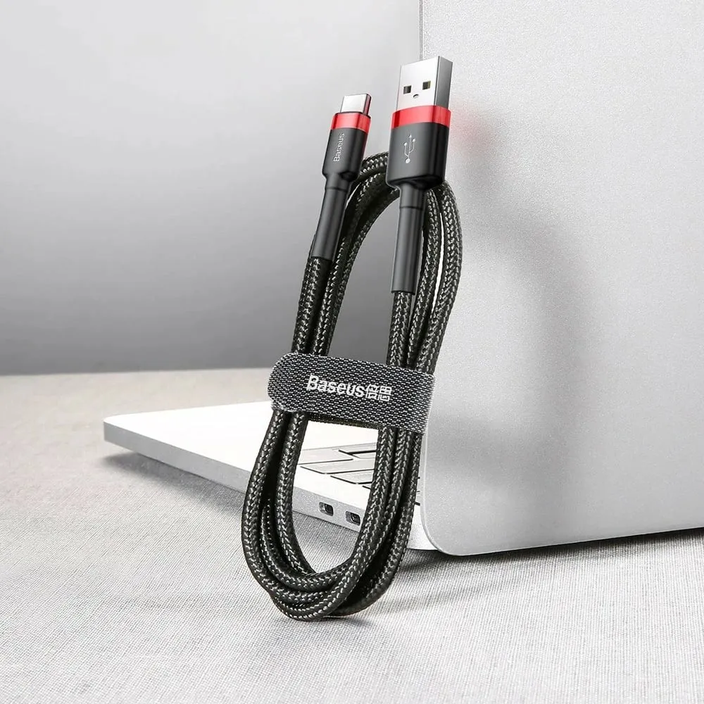 Kabllo Baseus, USB A / USB C, 2 m, e zezë - 5
